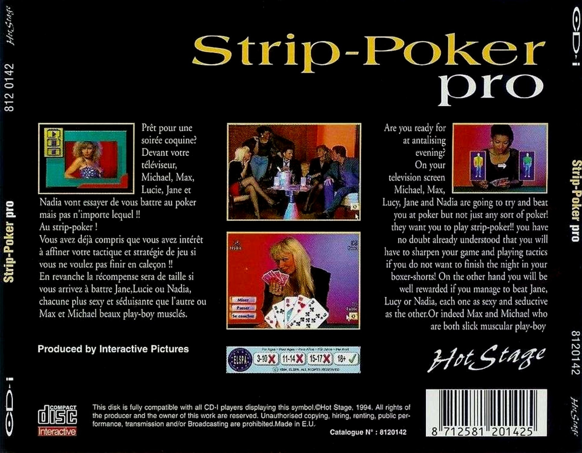 Strip Poker Live Philips CD-I English Italian CIB REGION FREE